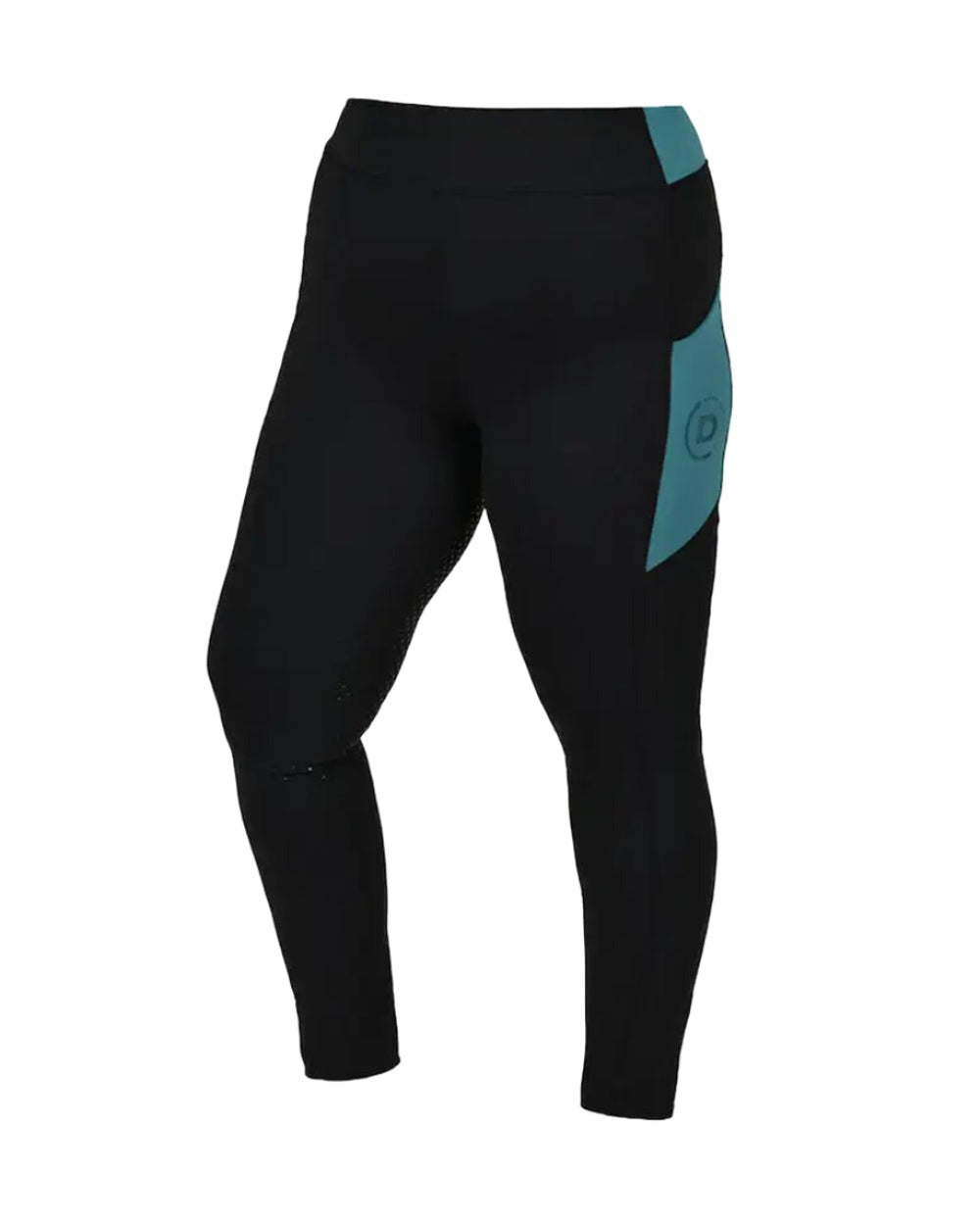 Black Deep Lake coloured Dublin Curve Everyday Riding Tights on white background 