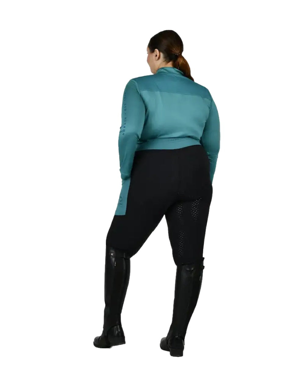 Black Deep Lake coloured Dublin Curve Everyday Riding Tights on white background 