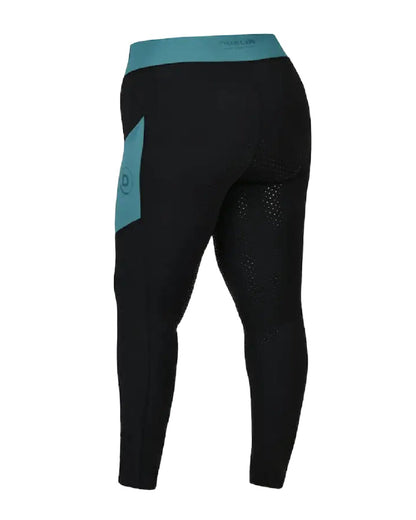 Black Deep Lake coloured Dublin Curve Everyday Riding Tights on white background 