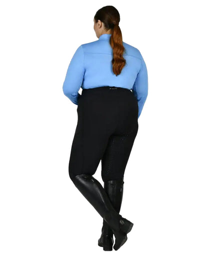 Black coloured Dublin Curve Everyday Riding Tights on white background 