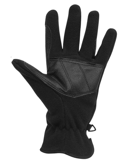 Black coloured Dublin Polar Fleece Riding Gloves on white background 