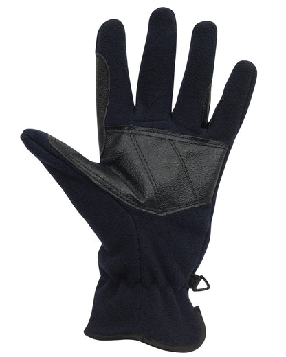 Navy coloured Dublin Polar Fleece Riding Gloves on white background 