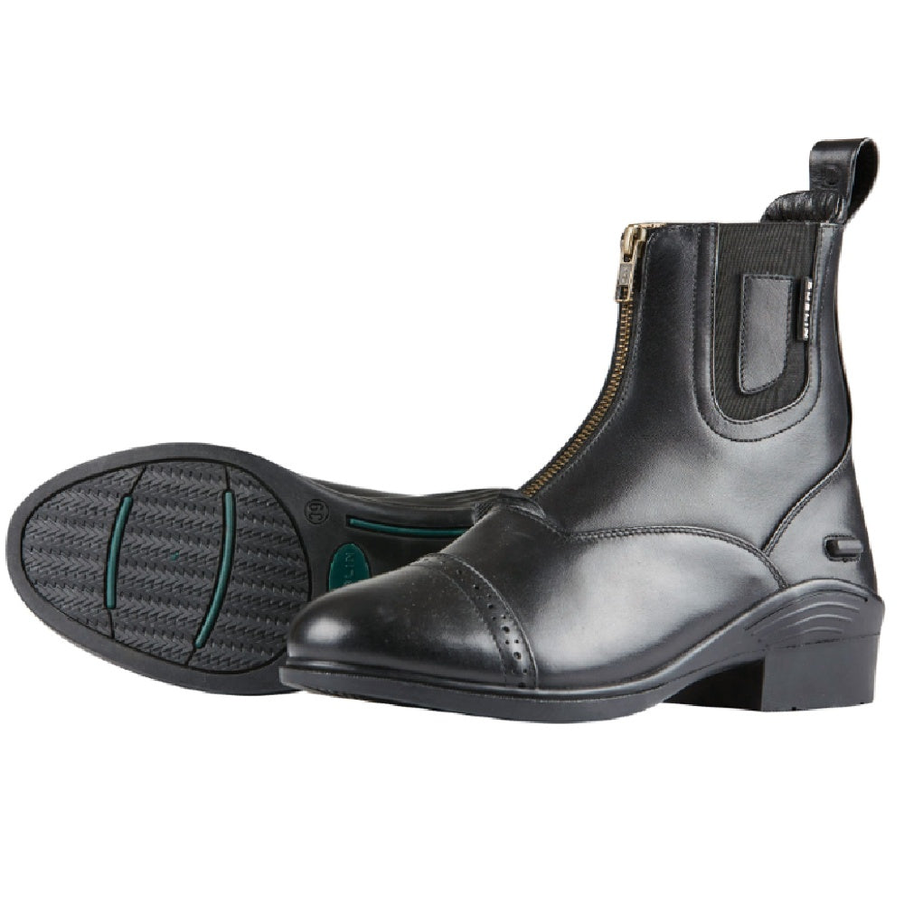 Dublin Evolution Zip Front Paddock Boots in Black 