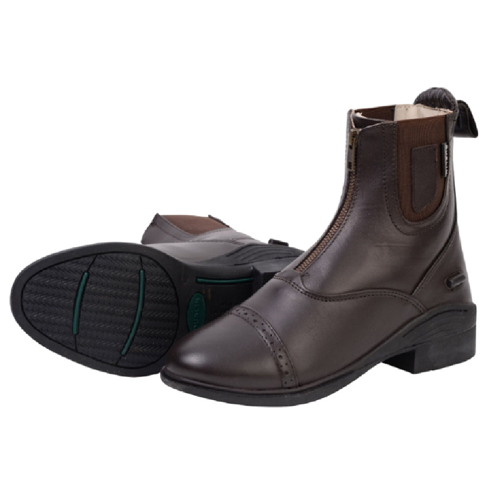 Dublin Evolution Zip Front Paddock Boots in Brown 