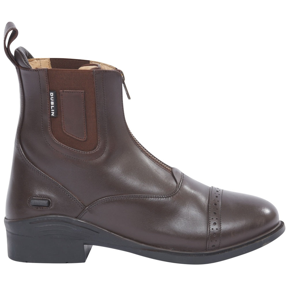 Dublin Evolution Zip Front Paddock Boots in Brown 