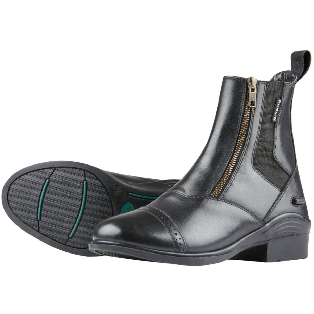 Dublin Evolution Double Zip Front Paddock Boots in Black 