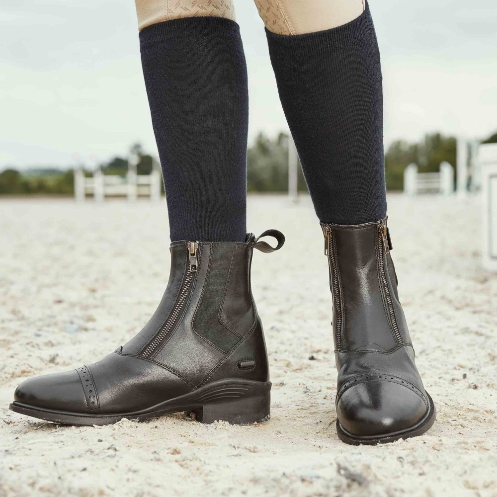 Dublin Evolution Double Zip Front Paddock Boots in Black 