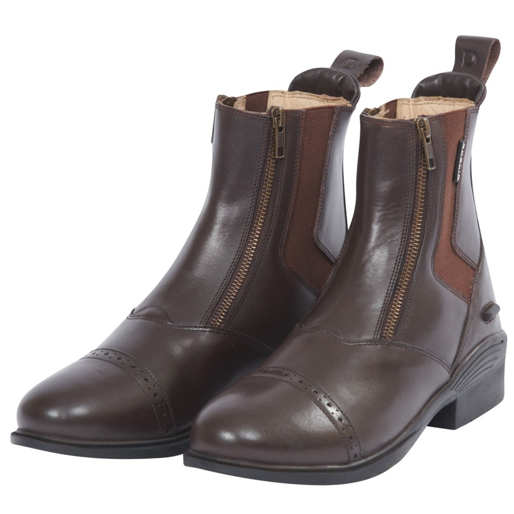 Dublin Evolution Double Zip Front Paddock Boots in Brown 