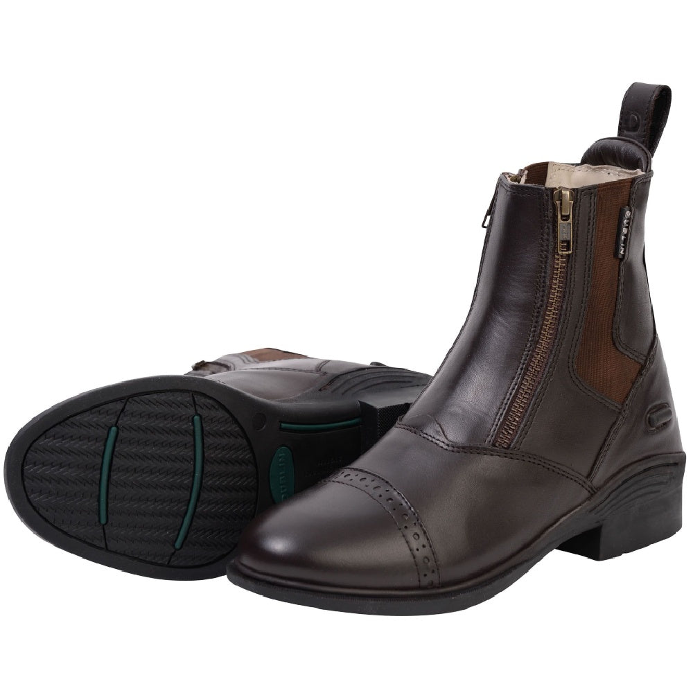 Dublin Evolution Double Zip Front Paddock Boots in Brown 