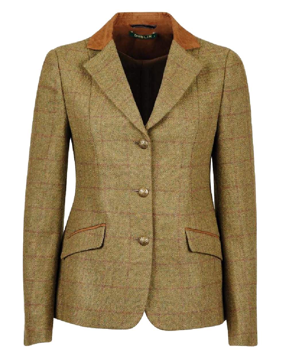 Dublin Womens Albany Tweed Suede Collar Tailored Jacket