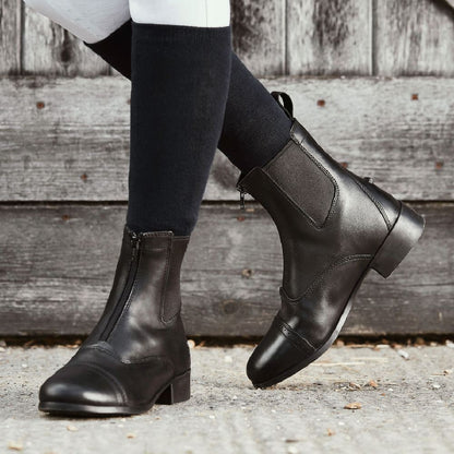 Dublin Womens Elevation Zip Paddock Boots II in Black 