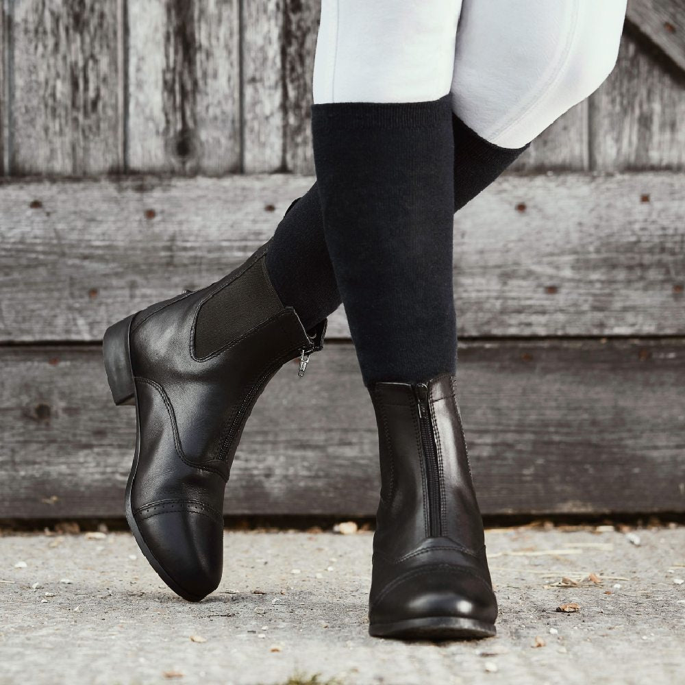 Dublin Womens Elevation Zip Paddock Boots II in Black 