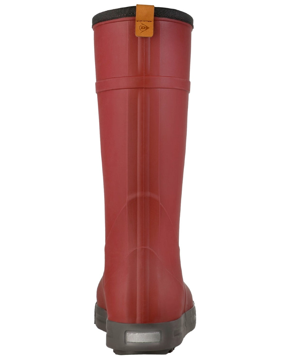Burgundy coloured Dunlop Womens Amsterdammer Wellingtons on white background 