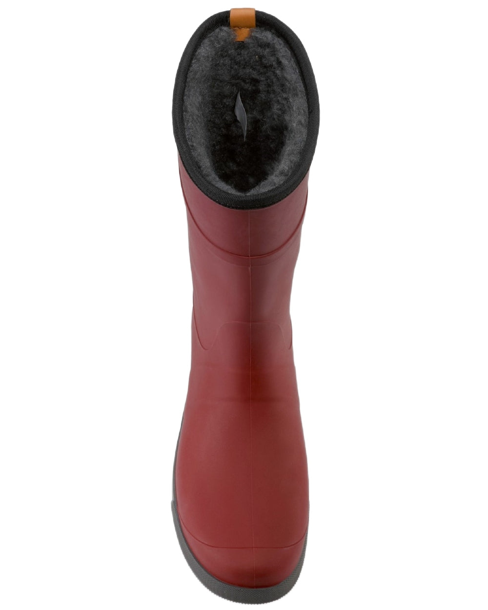 Burgundy coloured Dunlop Womens Amsterdammer Wellingtons on white background 