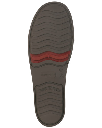 Burgundy coloured Dunlop Womens Amsterdammer Wellingtons on white background 