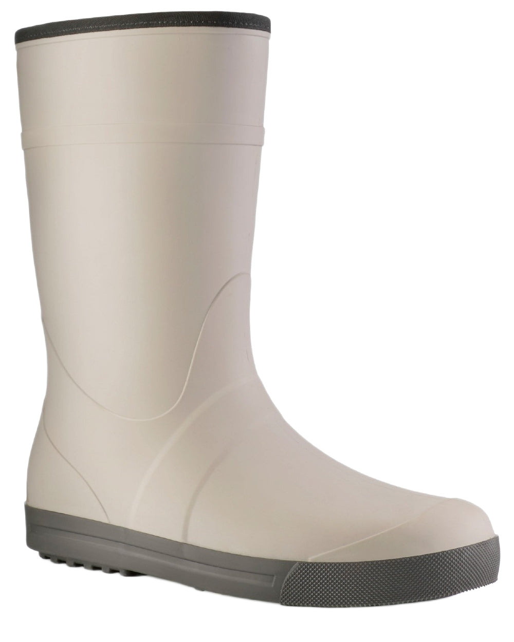 Grey coloured Dunlop Womens Amsterdammer Wellingtons on white background 