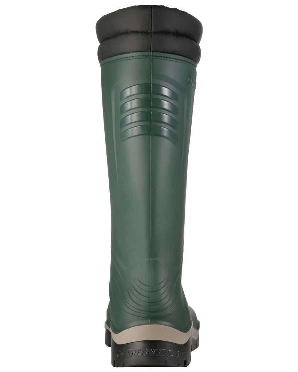 Heritage Green Grey Black coloured Dunlop Childrens Blizzard Wellingtons on white background 