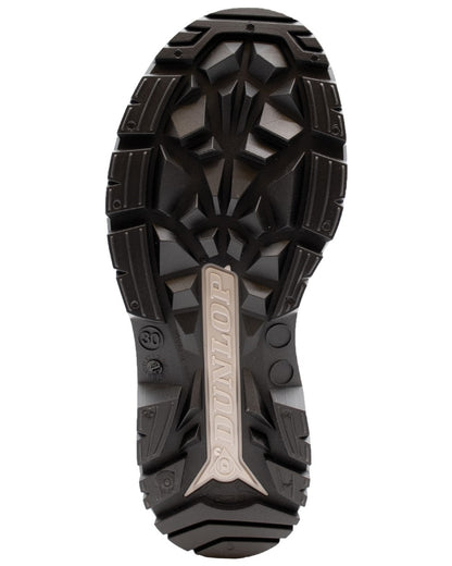 Heritage Green Grey Black coloured Dunlop Childrens Blizzard Wellingtons on white background 