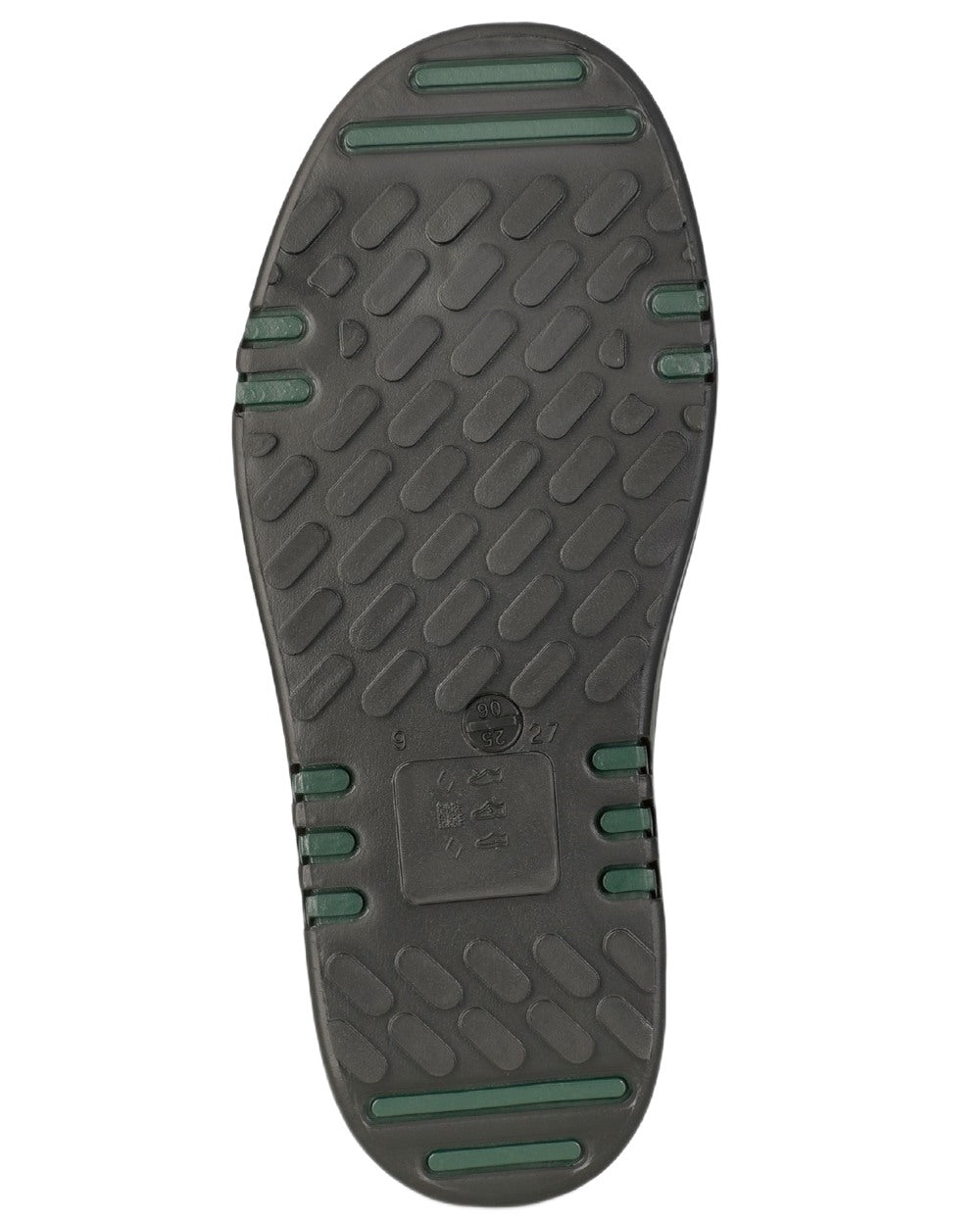 Heritage Green Black coloured Dunlop Childrens Mini Wellingtons on white background 
