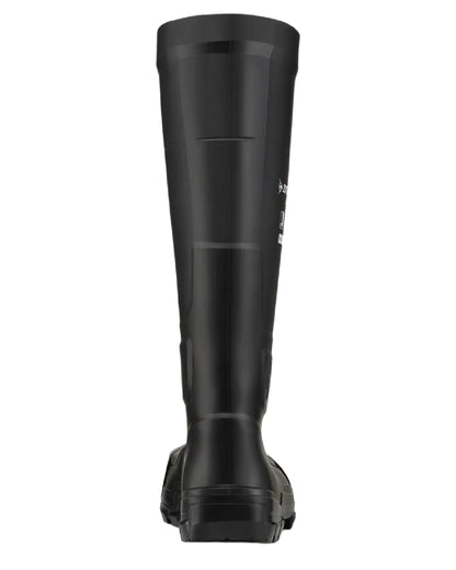 Black Coloured Dunlop JobGuard Full Safety Wellingtons on white background 