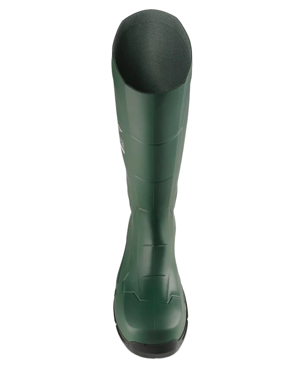 Heritage Green Coloured Dunlop JobGuard Full Safety Wellingtons on white background 