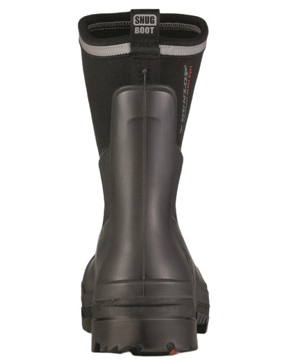 Charcoal coloured Dunlop Mens Snugboot Heavy Duty Calf Full Safety Wellingtons on white background 