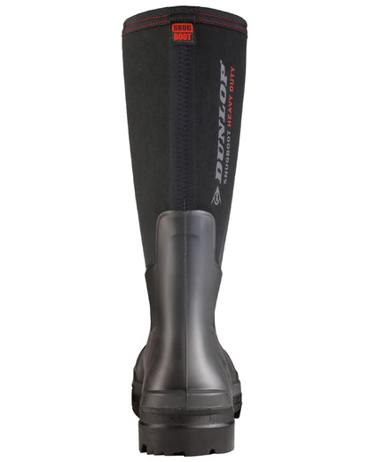 Charcoal coloured Dunlop Mens Snugboot Heavy Duty Full Safety Wellingtons on white background 