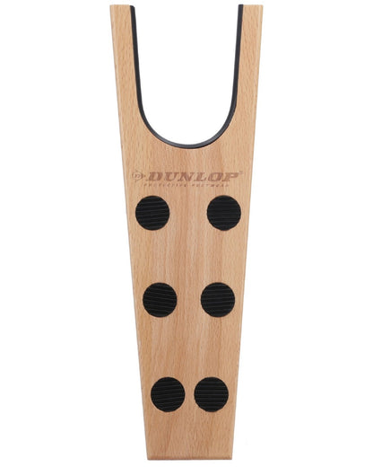 Brown coloured Dunlop Wooden Boot Jack on white background 