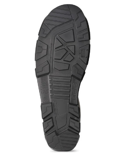 Black coloured Dunlop JobGuard Full Safety Wellingtons on white background 