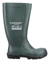 Heritage Green coloured Dunlop JobGuard Wellingtons on white background #colour_heritage-green