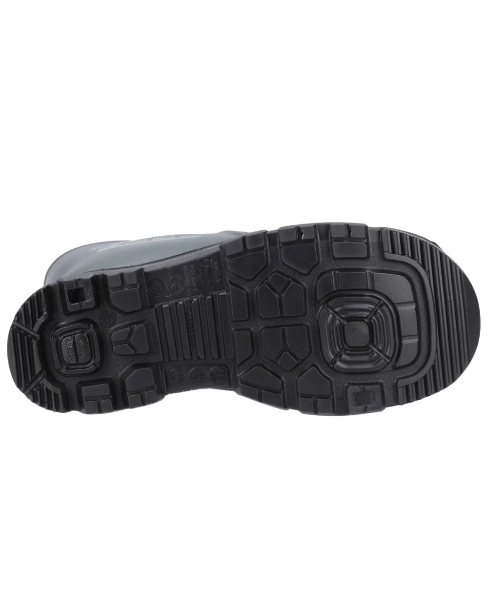 Green coloured Dunlop TerraPro Wellingtons on white background 