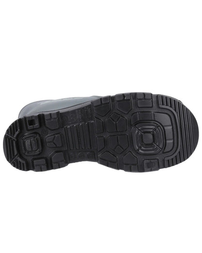 Green coloured Dunlop TerraPro Wellingtons on white background 