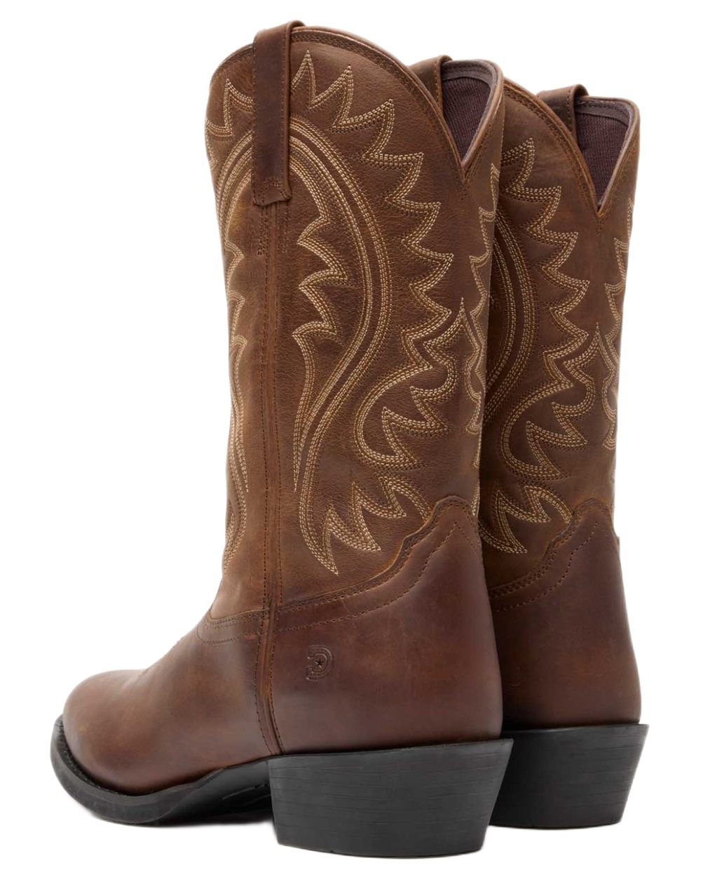 Frontier Brown coloured Durango Mens DDB0485 Shyloh Western Boots on white background 