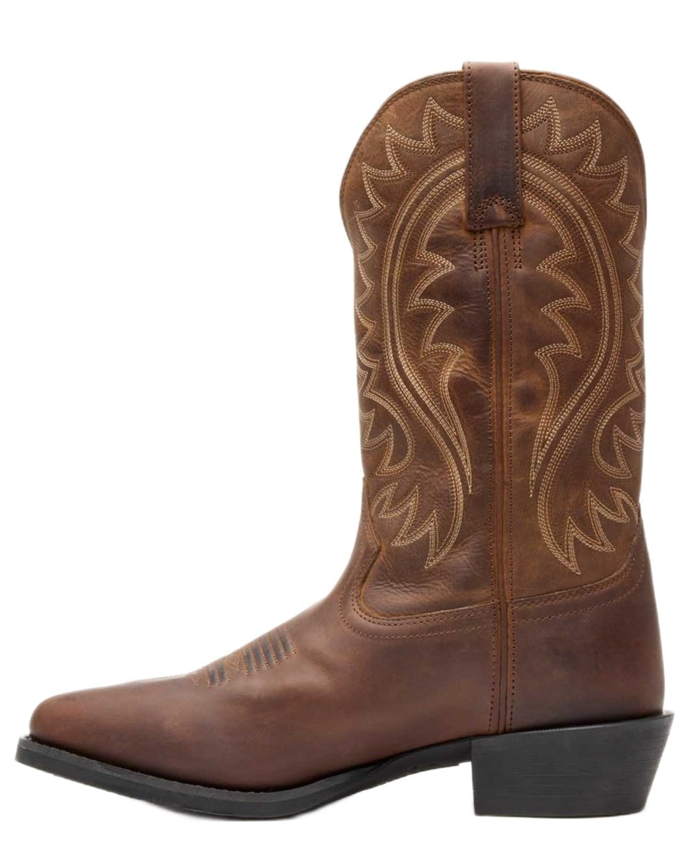 Frontier Brown coloured Durango Mens DDB0485 Shyloh Western Boots on white background 