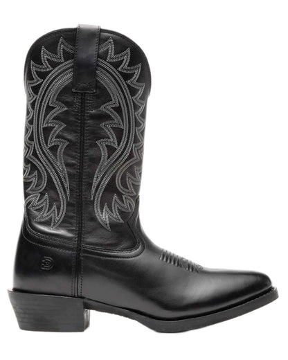 Polished Black Onyx coloured Durango Mens DDB0485 Shyloh Western Boots on white background 