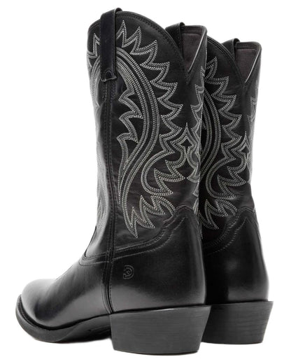 Polished Black Onyx coloured Durango Mens DDB0485 Shyloh Western Boots on white background 