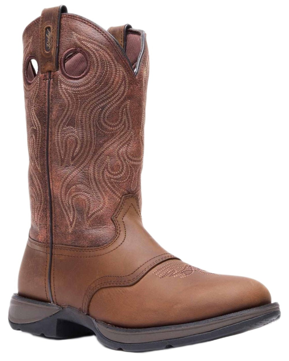 Dusk Velocity Bark Brown coloured Durango Mens Rebel Cowboy Western Boots on white background 
