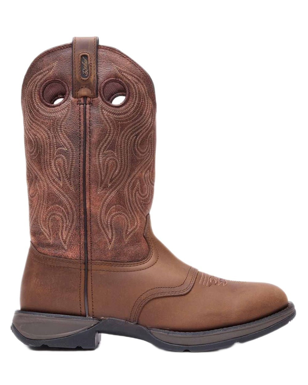 Dusk Velocity Bark Brown coloured Durango Mens Rebel Cowboy Western Boots on white background 