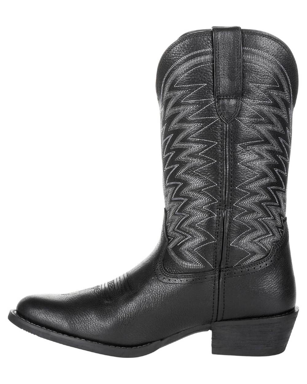 Black Onyx coloured Durango Rebel Frontier Western R-toe Boots on white background 