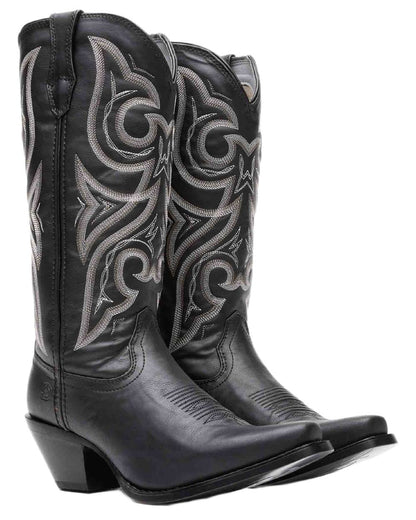 Black coloured Durango Womens 13" Crush Western Boots on white background 