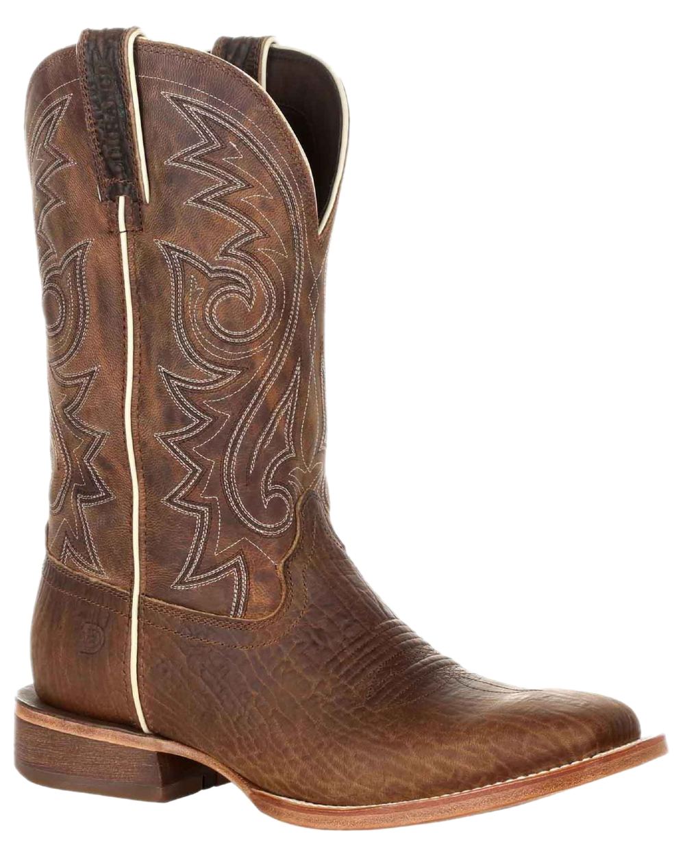 Worn Saddle Coloured Durango Womens Arena Pro Western Boots on white background 