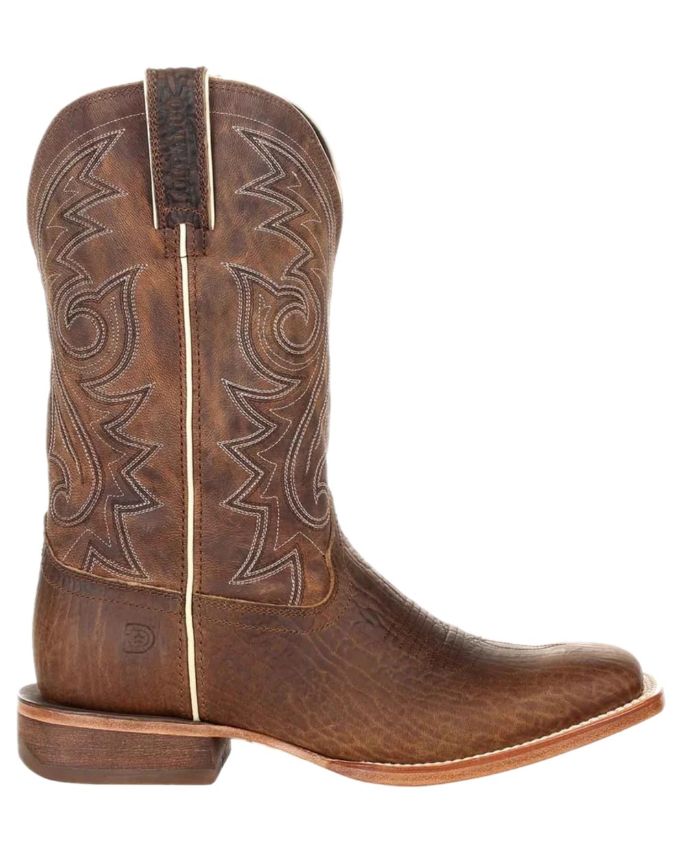 Worn Saddle Coloured Durango Womens Arena Pro Western Boots on white background 