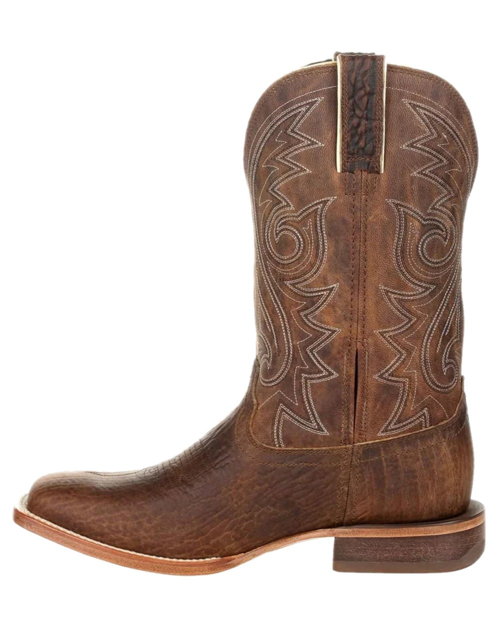 Worn Saddle Coloured Durango Womens Arena Pro Western Boots on white background 
