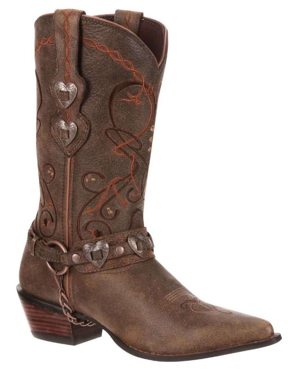 Dusk To Dawn coloured Durango Womens Crush Heartbreaker Mid Boots on white background 