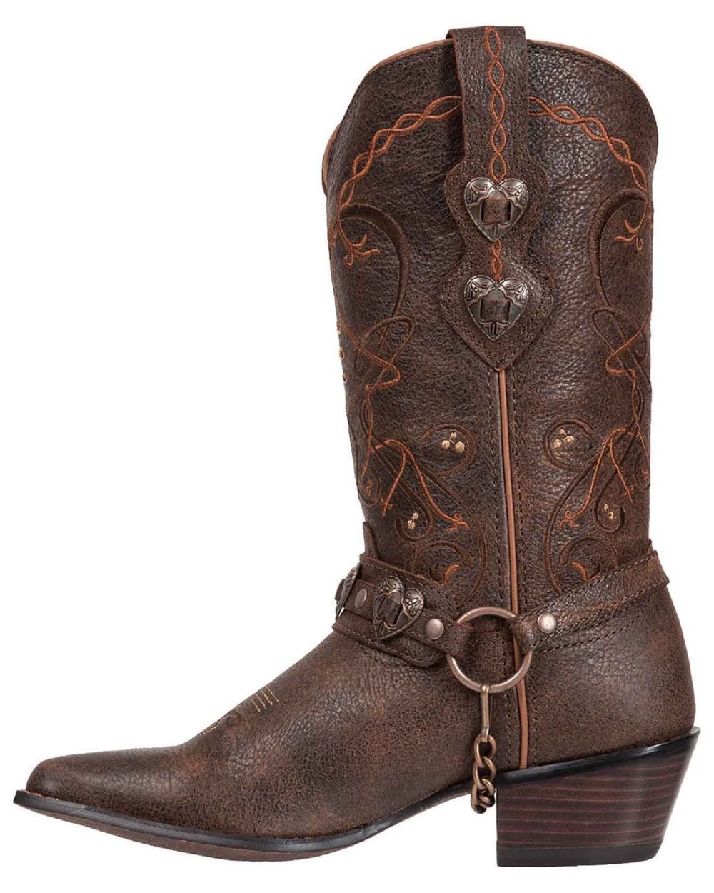 Dusk To Dawn coloured Durango Womens Crush Heartbreaker Mid Boots on white background 