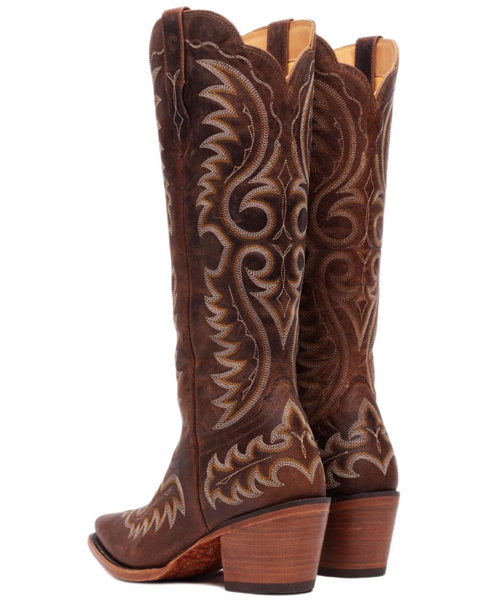 Driftwood coloured Durango Womens Crush Tall Western Boots on white background 
