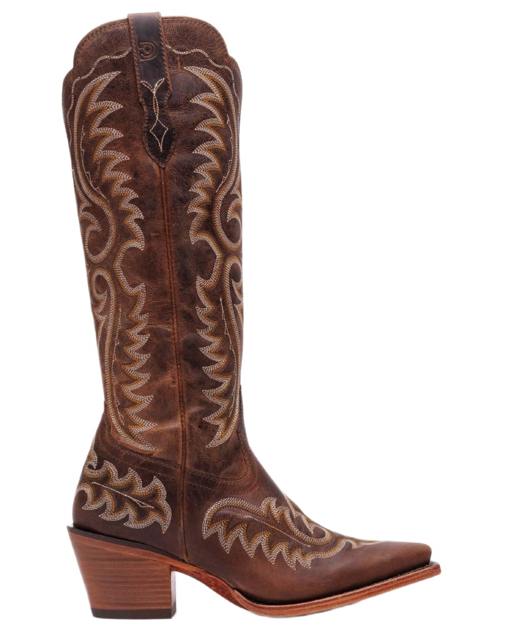 Driftwood coloured Durango Womens Crush Tall Western Boots on white background 
