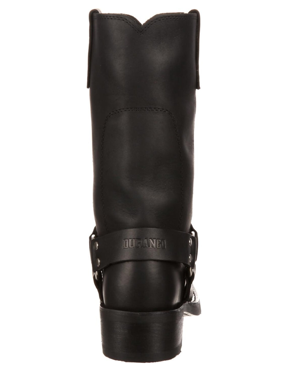Black coloured Durango Womens Harness Boots on white background 