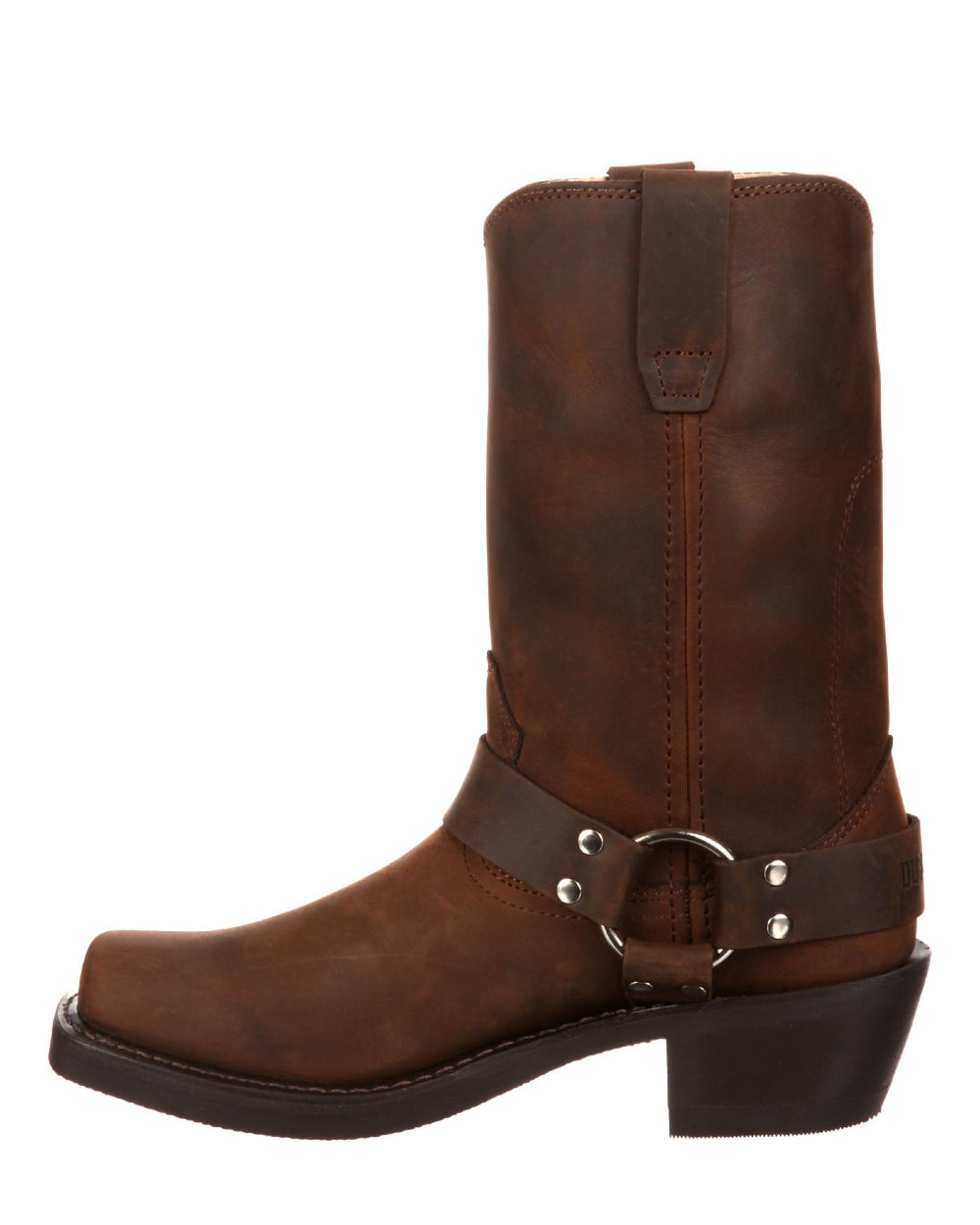 Brown Harness coloured Durango Womens Harness Boots on white background 