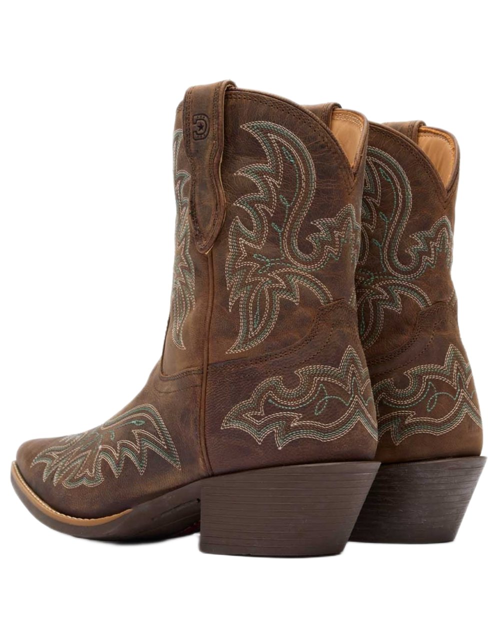 Driftwood coloured Durango Womens Shyloh Pony Boots on white background 